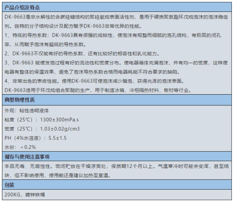 玉溪市泡沫穩(wěn)定劑 DK-9663